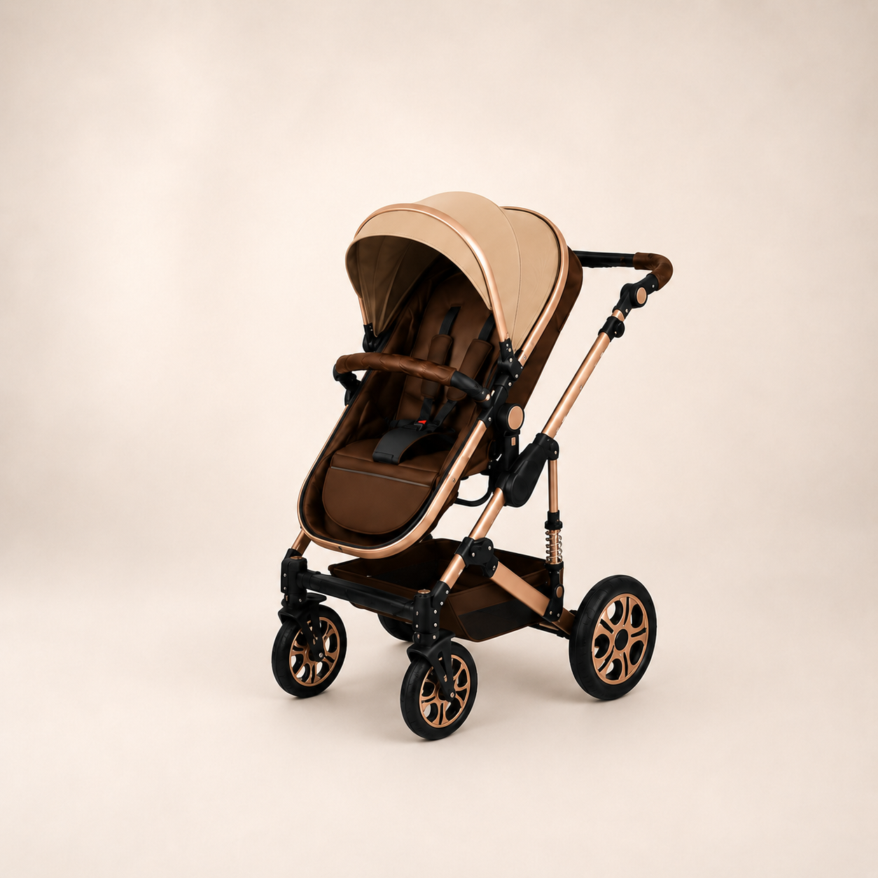Luxe 3-in-1 Kinderwagen Chocolate - autostoel